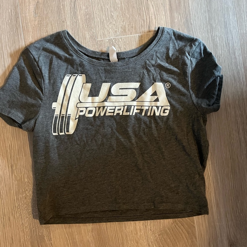 USA powerlifting women’s crop top